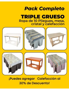 Pack Varios Colores - Triple Grueso Antimanchas 10 Pliegues con Tapete Deluxe