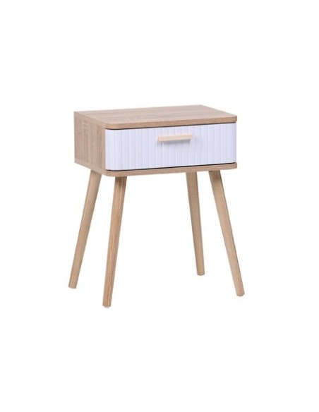 MESILLA DE NOCHE 40 x 30 CM TANIA ROBLE / BLANCO