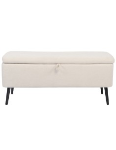 BAUL TAPIZADO MAISON 110 x 40 CM MICROFIBRA CREMA 2