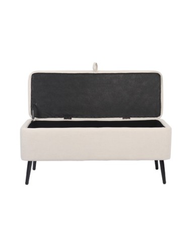 BAUL TAPIZADO MAISON 110 x 40 CM MICROFIBRA CREMA