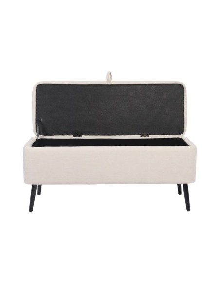 BAUL TAPIZADO MAISON 110 x 40 CM MICROFIBRA CREMA