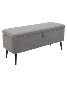 BAUL TAPIZADO MAISON 110 x 40 CM MICROFIBRA GRIS