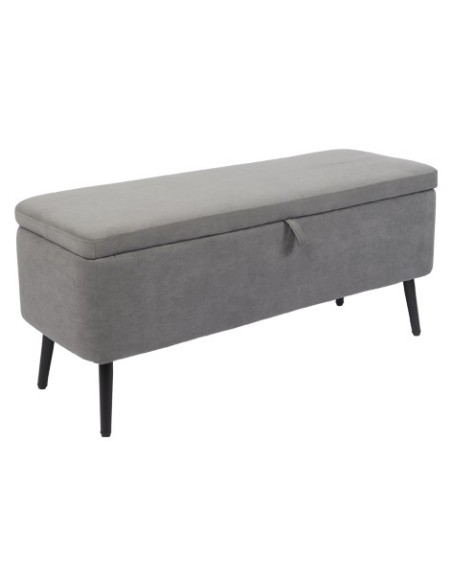 BAUL TAPIZADO MAISON 110 x 40 CM MICROFIBRA GRIS