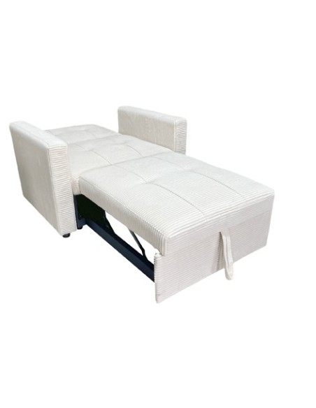 SOFA CAMA DIVAN 99 CM CORDUROY CREMA