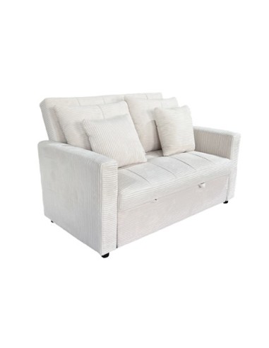 SOFA CAMA DIVAN 140 CM CORDUROY CREMA