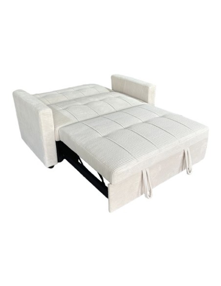 SOFA CAMA DIVAN 140 CM CORDUROY CREMA