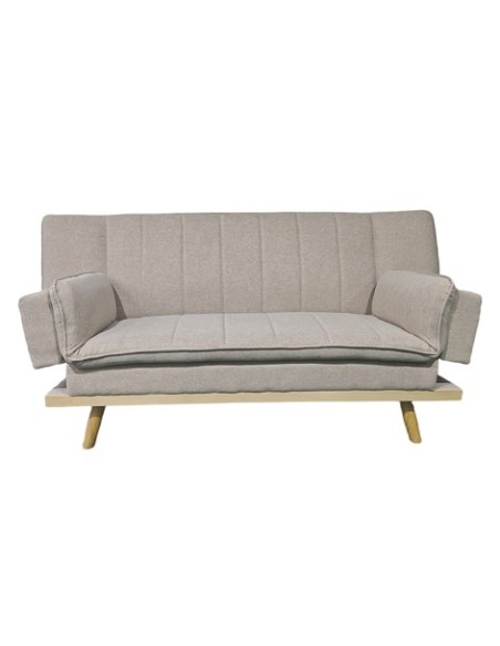 SOFA CAMA LOUNGE XL  114 x 189 CM TEJIDO BEIGE