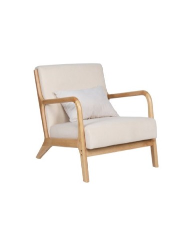 BUTACA TOKIO MICROFIBRA BEIGE / MADERA