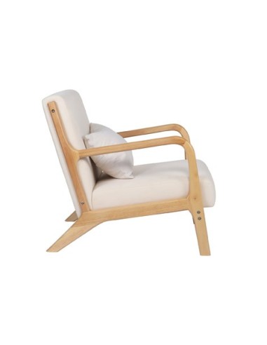 BUTACA TOKIO MICROFIBRA BEIGE / MADERA