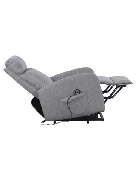 SILLON RELAX ELEVADOR LIFE TEJIDO GRIS