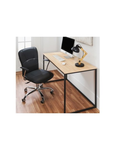 MESA ESTUDIO MIA ROBLE NORDISH / NEGRO 120 X 60 CM