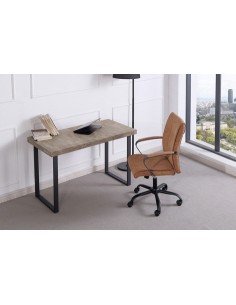 MESA ESTUDIO NATURAL 120 x 60 CM ROBLE AMERICAN / NEGRO 2