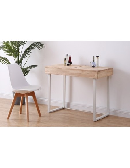 MESA / TOCADOR CON ESPEJO PRETTY 100 x 50 CM NORDISH / BLANCO