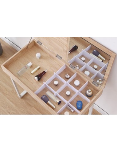 MESA / TOCADOR CON ESPEJO PRETTY 100 x 50 CM NORDISH / BLANCO