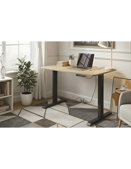 MESA ESTUDIO MOTORIZADA 120 x 60 CM OAK / NEGRO