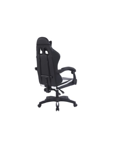 SILLON GIRATORIO GAMING MASTER SIMIL PIEL NEGRO / BLANCO