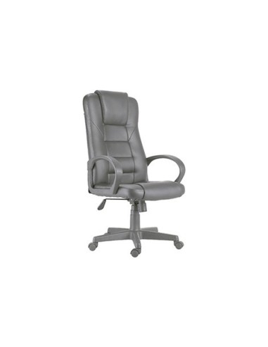 SILLA DE DESPACHO MODELO HENRY SÍMIL PIEL NEGRO