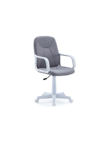 SILLON GIRATORIO GENESIS TEJIDO GRIS PEARL / ESTRUCTURA BLANCA