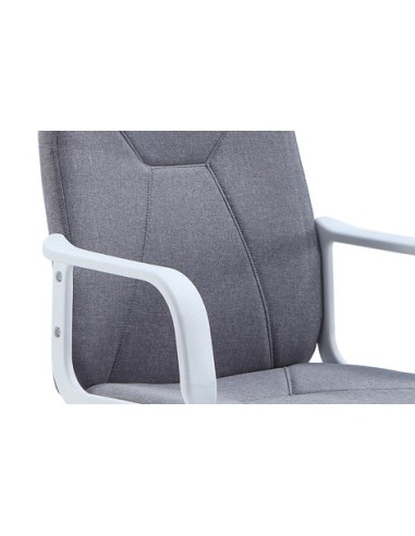 SILLON GIRATORIO GENESIS TEJIDO GRIS PEARL / ESTRUCTURA BLANCA