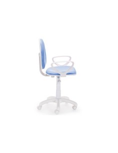 SILLA DE ESCRITORIO GIRATORIA MODELO DOLPHIN AZUL / ESTRUCTURA BLANCA 2