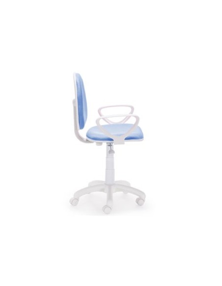SILLA DE ESCRITORIO GIRATORIA MODELO DOLPHIN AZUL / ESTRUCTURA BLANCA