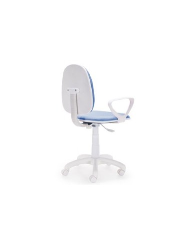 SILLA DE ESCRITORIO GIRATORIA MODELO DOLPHIN AZUL / ESTRUCTURA BLANCA