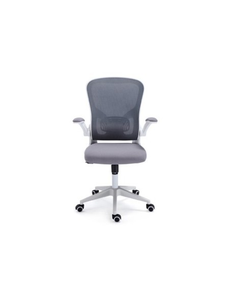 SILLA GIRATORIA LEXI RED TRANSPIRABLE GRIS / ESTRUCTURA BLANCA