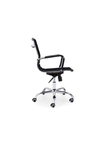 SILLÓN GIRATORIO LUCY SÍMIL PIEL NEGRO