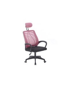 SILLON GIRATORIO CON REPOSACABEZAS KNECK RED TRANSPIRABLE NEGRO / ROSA