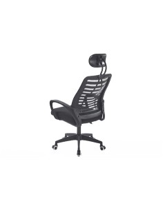 SILLON GIRATORIO CON REPOSACABEZAS KNECK RED TRANSPIRABLE NEGRO 2