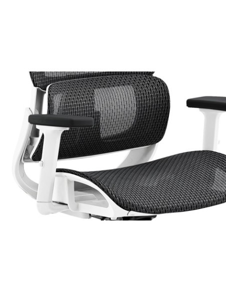 SILLON GIRATORIO ERGO RED TRANSPIRABLE NEGRO / ESTRUCTURA BLANCA