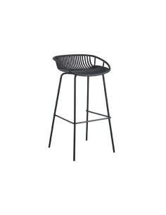 TABURETE ALTO SHELL NEGRO