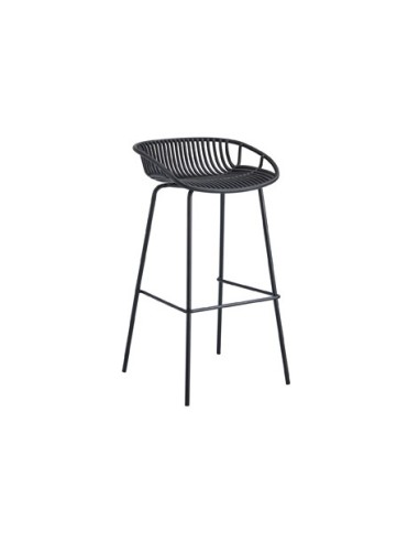 TABURETE ALTO SHELL NEGRO