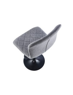 TABURETE GIRATORIO BRITAIN TEJIDO GRIS / NEGRO 2