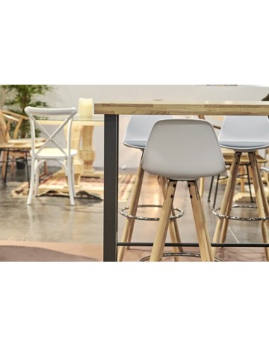 MESA ALTA LOFT 120 x 70 CM ROBLE NORDISH / NEGRO