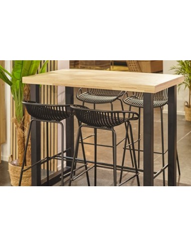 MESA ALTA LOFT 120 x 70 CM ROBLE NORDISH / NEGRO