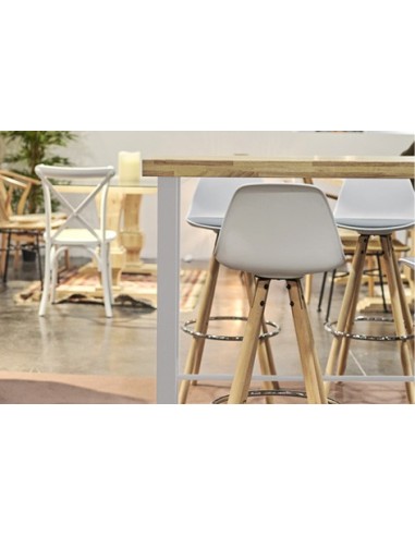 MESA ALTA LOFT 120 X 70 CM  ROBLE NORDISH / BLANCO