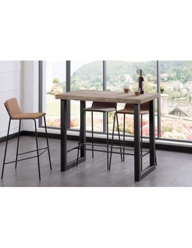 MESA ALTA LOFT 120 x 70 CM ROBLE AMERICAN / NEGRO