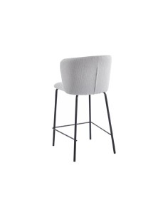 TABURETE TAPIZADO MARGOT ALTO ASIENTO 75 CM TEJIDO BEIGE 2