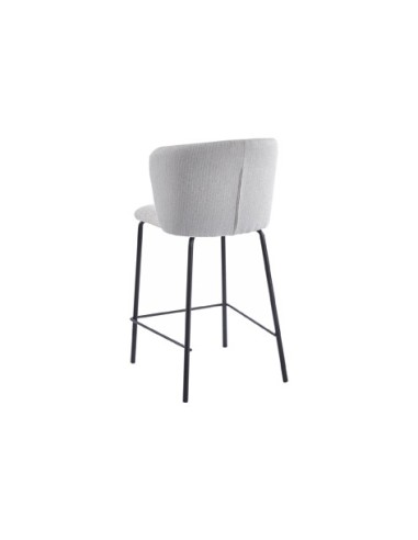 TABURETE TAPIZADO MARGOT ALTO ASIENTO 75 CM TEJIDO BEIGE