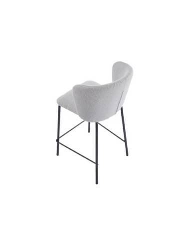 TABURETE TAPIZADO MARGOT ALTO ASIENTO 65 CM TEJIDO BEIGE