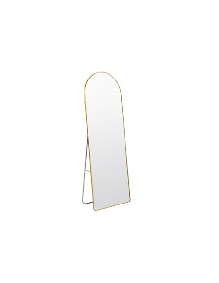 ESPEJO PIE / COLGAR  DORADO CON ARCO SUPERIOR GOLDEN 60 X 162 CM