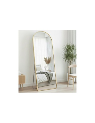 ESPEJO PIE / COLGAR  DORADO CON ARCO SUPERIOR GOLDEN 60 X 162 CM