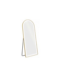 ESPEJO PIE CON MARCO DORADO E ILUMINACION LED MAKE-UP 65 X 170 CM