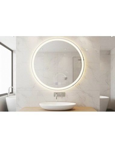 ESPEJO REDONDO CON ILUMINACION LED WATERPROOF 80 CM ANTIVAHO