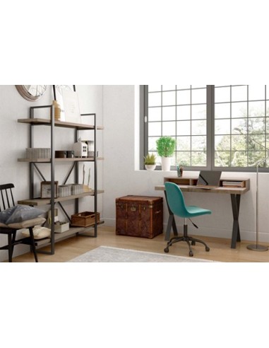 ESTANTERIA ALTA PLANK ROBLE AMERICAN / NEGRO