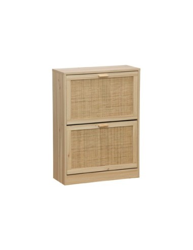 ZAPATERO DECOR 60 x 24 CM PINO / RATTAN