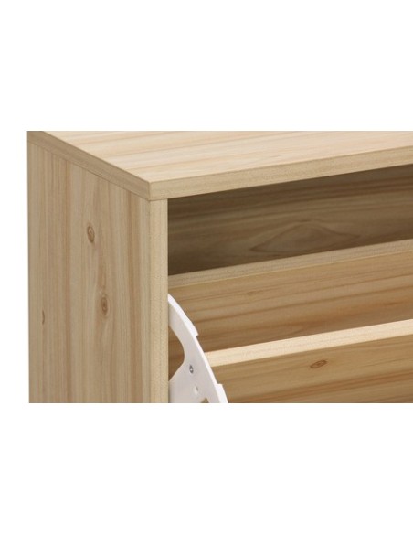 ZAPATERO DECOR 60 x 24 CM PINO / RATTAN