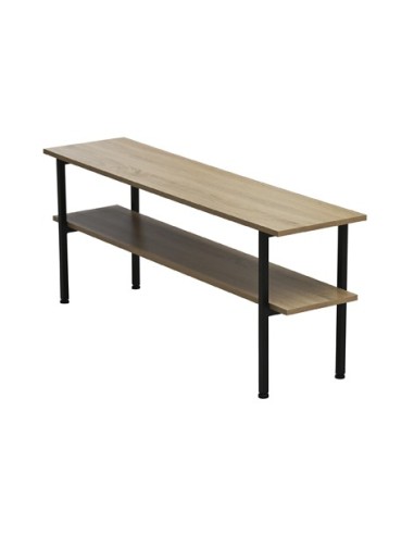 MESA AUXILIAR / TV DECK 120 x 30 CM OAK / NEGRO