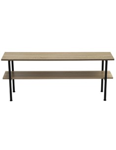 MESA AUXILIAR / TV DECK 120 x 30 CM OAK / NEGRO 2